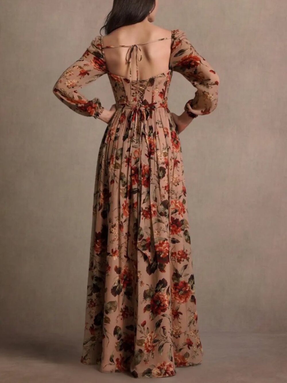 Karla Mauve Maxi Floral Dress - Picture 2 of 2